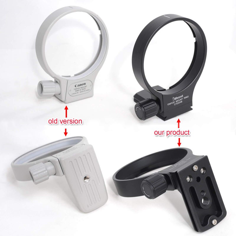 iShoot 78mm Tripod Mount Ring B(W) Lens Collar Support for Canon EF 70-200mm f/2.8L USM/is USM/is II USM/III USM, EF 100-400mm f/4.5-5.6L is USM, EF 35-350mm f/3.5-5.6L USM, EF 300mm f/4L is USM - Image 4